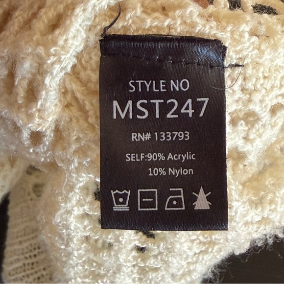 POL Crochet Open Knit Top Sweater Boho Artsy Festival Minimalist Boxy Slouchy M - Picture 5 of 7